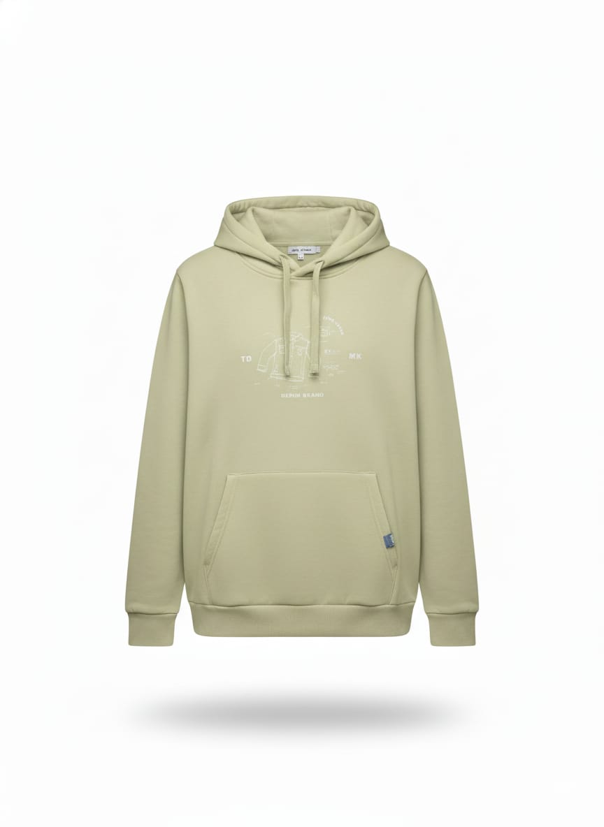 קפוצ'ון עם כיס -  ירוק בהיר