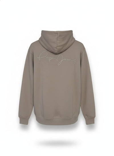 קפוצ'ון עם כיס ורקמה בגב - בז'