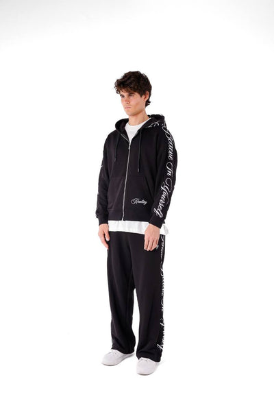 חליפת טרנינג חולצה ומכנס - שחור