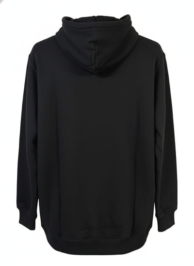 קפוצ'ון עם כיס ולוגו בחזית -  שחור