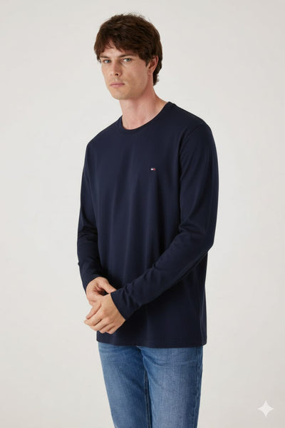 טישרט שרוול ארוך בצבע נייבי