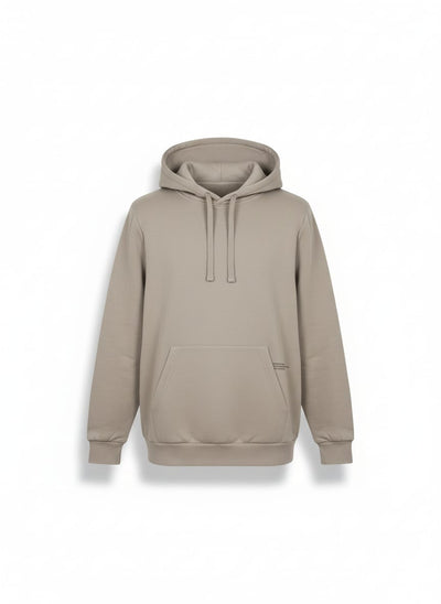 קפוצ'ון עם כיס וריקמה בגב -  בז'