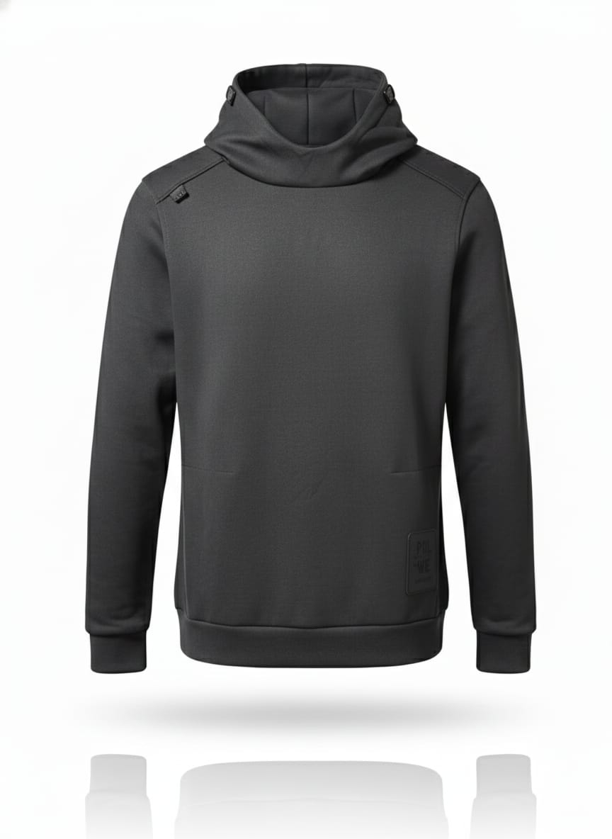 קפוצ'ון עם כיס - שחור