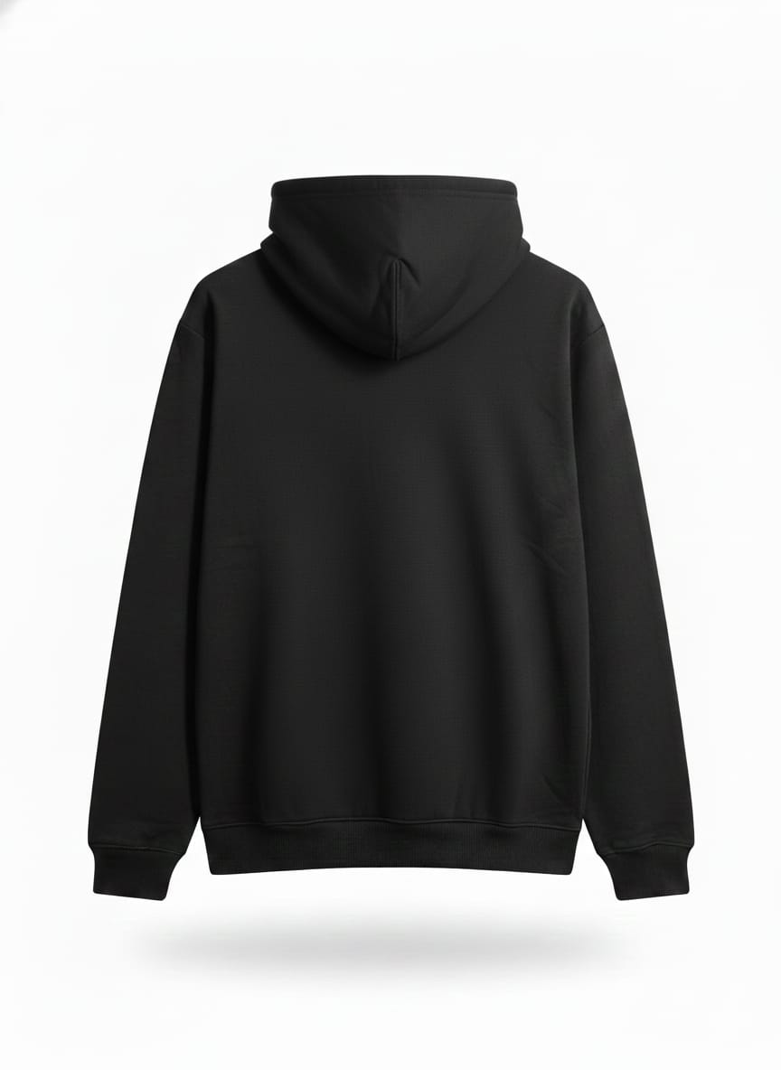 קפוצ'ון עם כיס - שחור