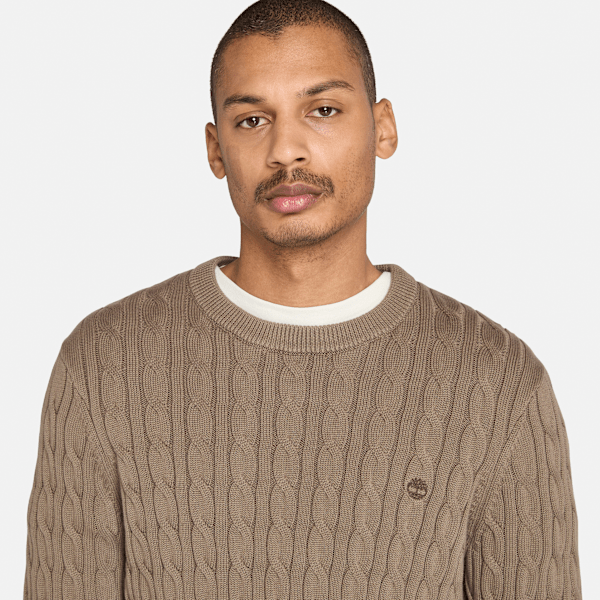 סריג צמות - חום