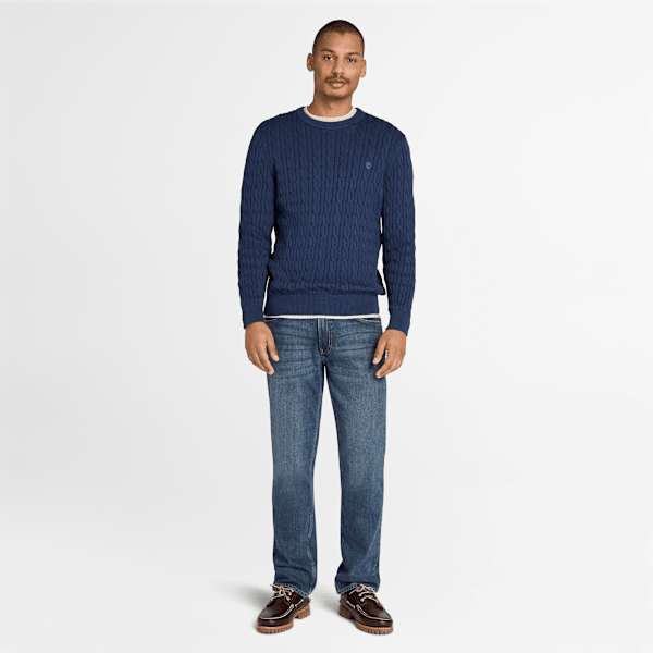 סריג צמות - כחול נייבי