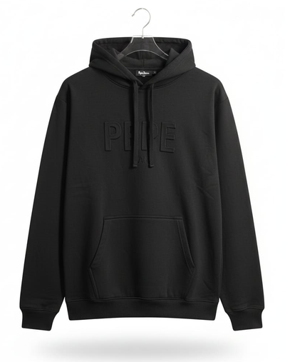 קפוצ'ון עם כיס - שחור