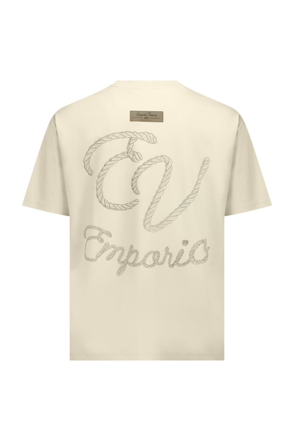 טישרט שרוול קצר גזרת OVERSIZE - אבן