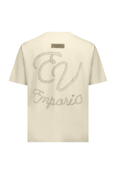 טישרט שרוול קצר גזרת OVERSIZE - אבן