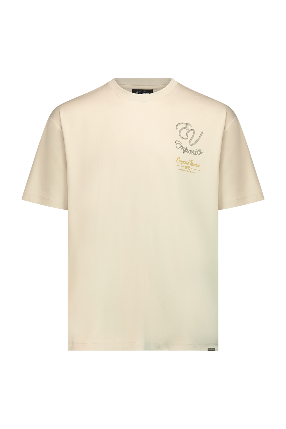 טישרט שרוול קצר גזרת OVERSIZE - אבן