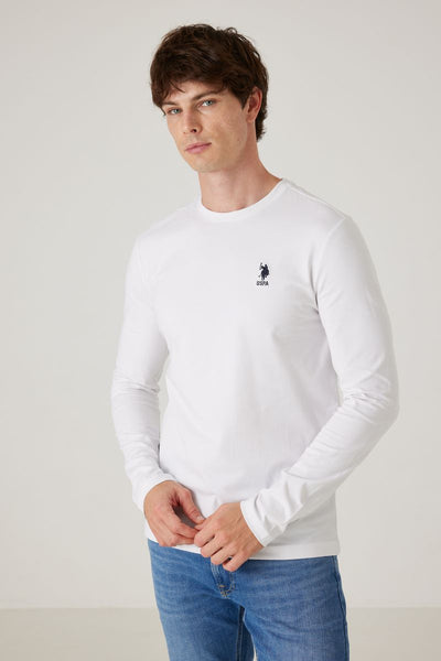 טישרט שרוול ארוך - לבן