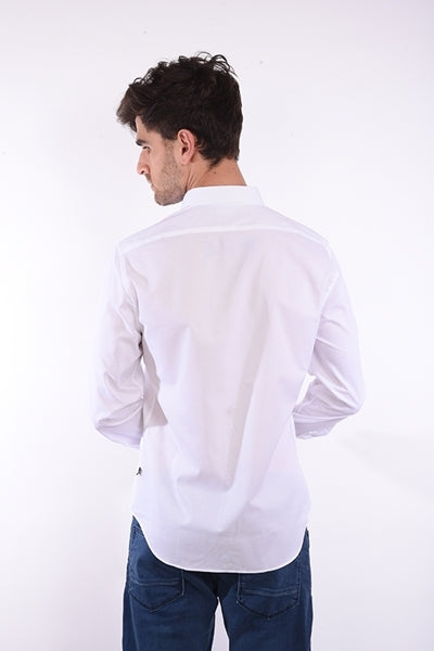 חולצה מכופתרת שרוול ארוך לבן - TAILORED FIT