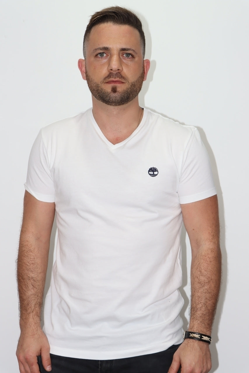 חולצת טישרט שרוול קצר לבן