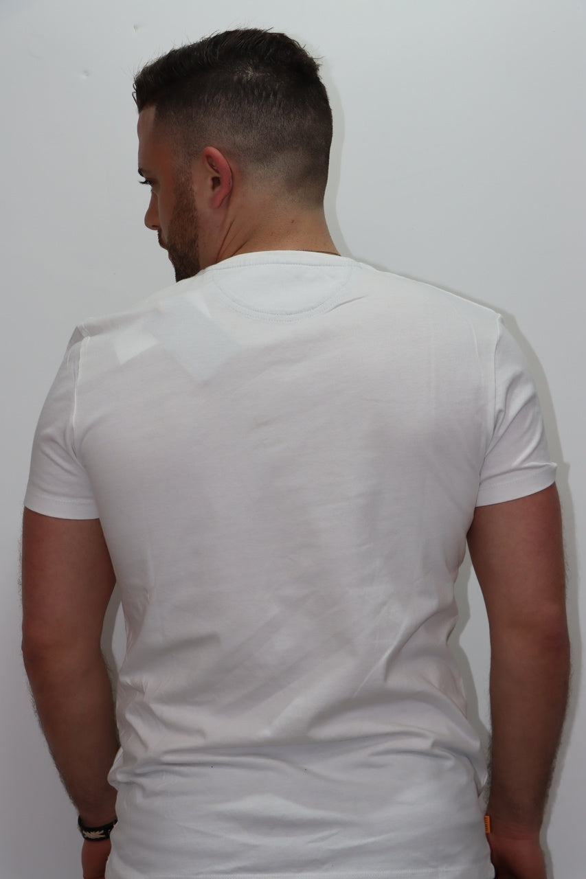 חולצת טישרט שרוול קצר לבן