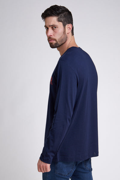 טישרט שרוול ארוך בצבע נייבי