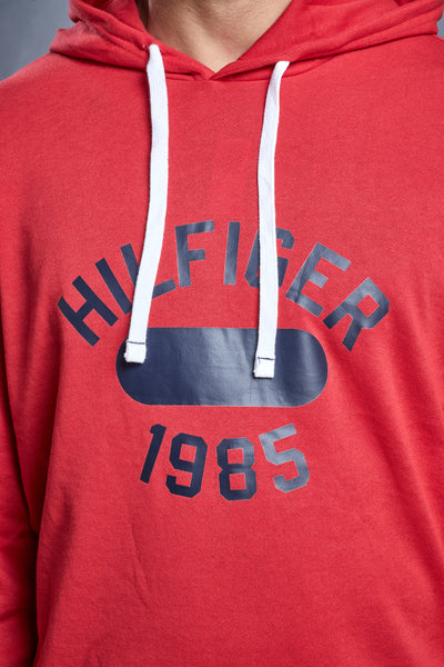 טישירט עם כובע שרוול ארוך בצבע אדום