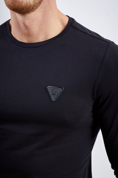 טישירט שרוול ארוך בצבע שחור