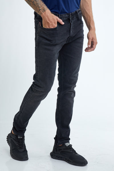 מכנס ג'ינס סלים שחור 2177