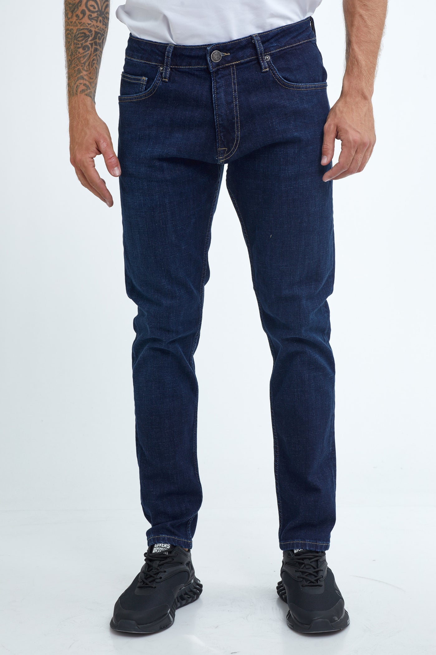 מכנס ג'ינס סלים כחול כהה