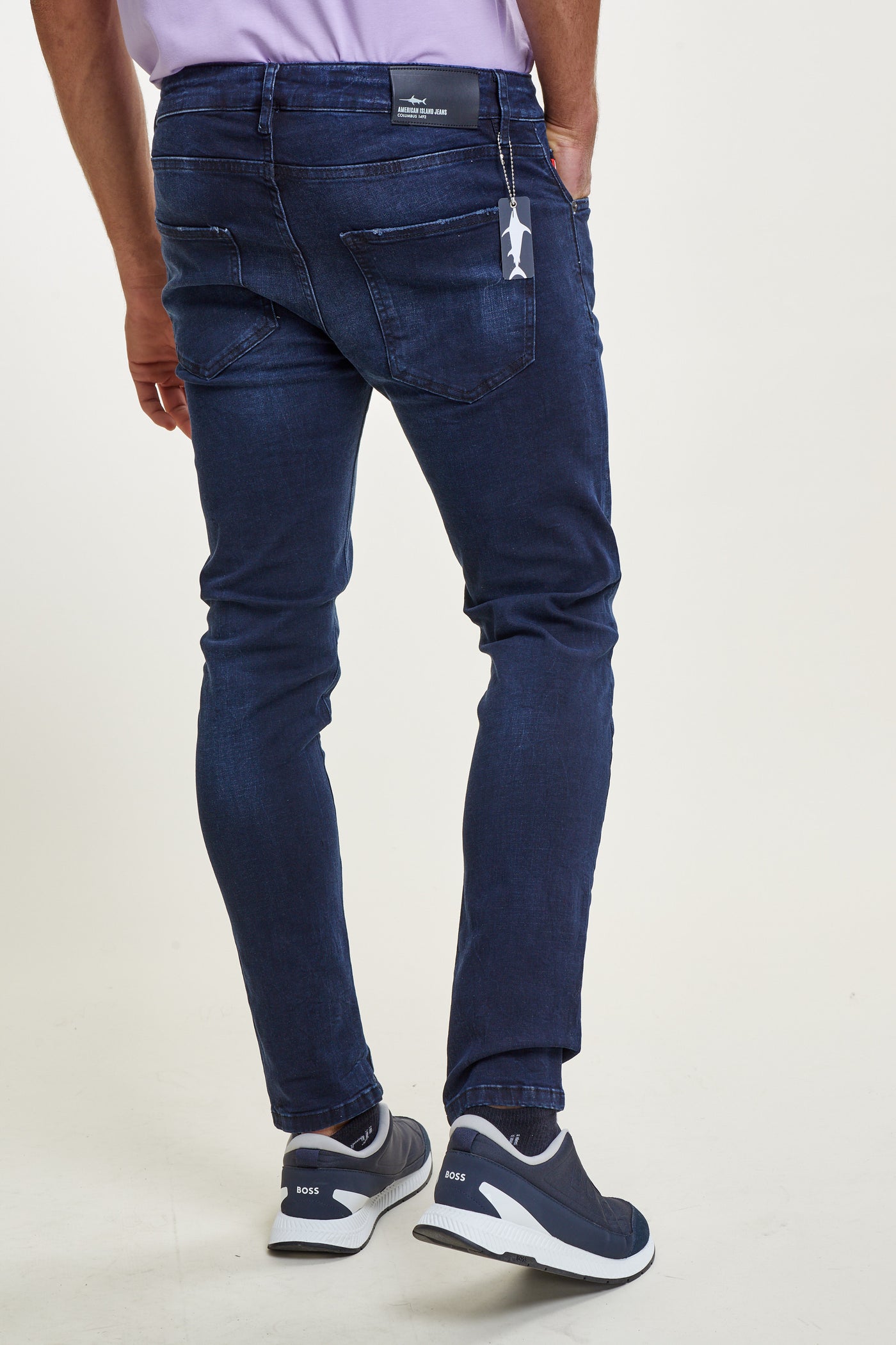 מכנס ג'ינס סלים 800 בצבע כחול 23
