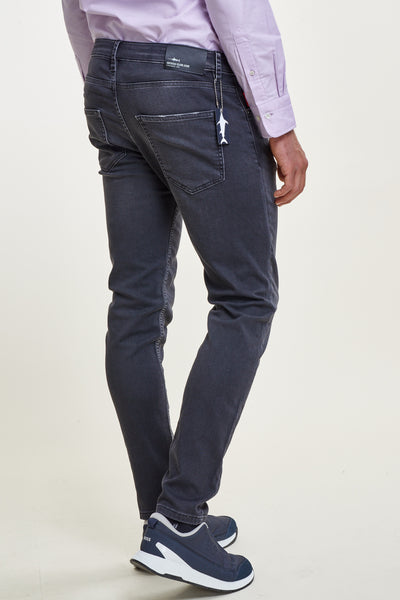 מכנס ג'ינס סלים בצבע אפור כהה  FLEX