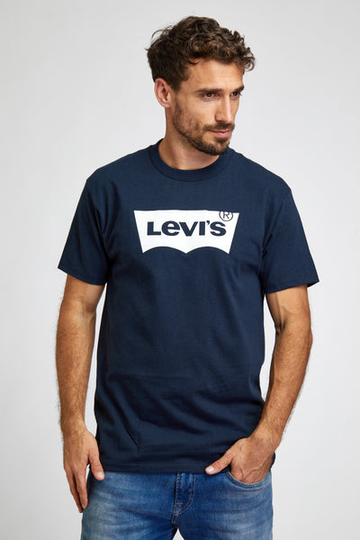 טי שירט צווארון עגול נייבי