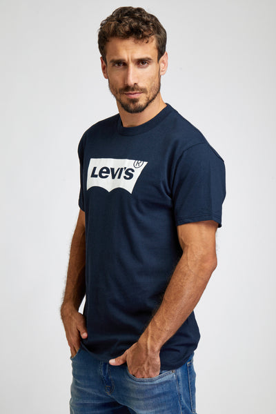 טי שירט צווארון עגול נייבי