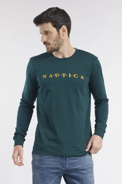 טישרט שרוול ארוך בצבע ירוק