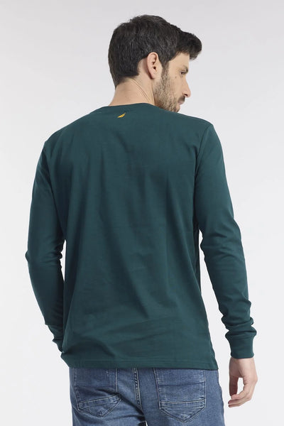 טישרט שרוול ארוך בצבע ירוק